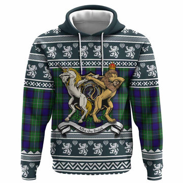 Alexander Clan Tartan Crest Christmas Hoodie Coat of Arms Funny Style - Tartan Vibes Clothing