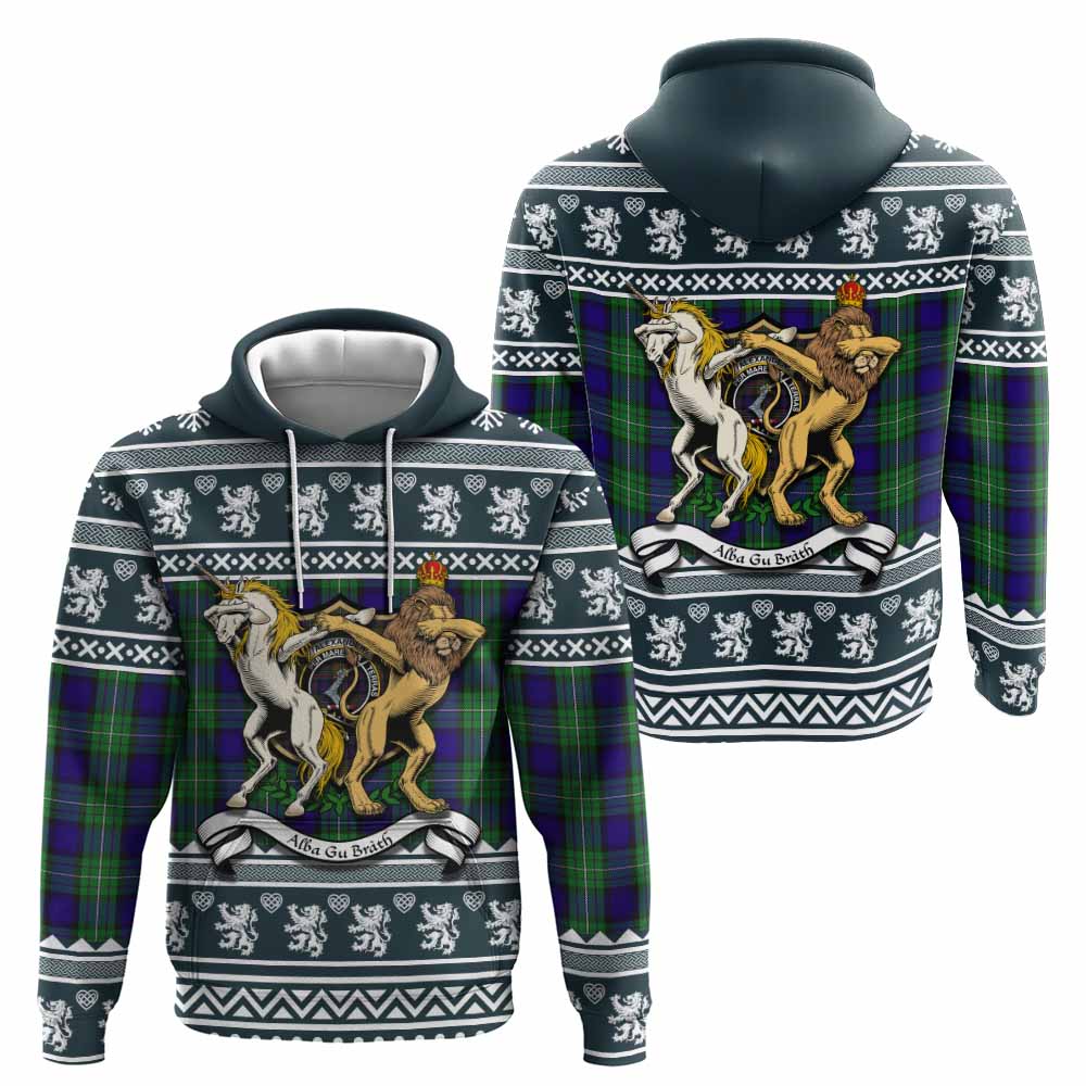 Alexander Clan Tartan Crest Christmas Hoodie Coat of Arms Funny Style - Tartan Vibes Clothing