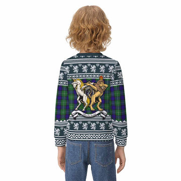 Alexander Clan Tartan Crest Christmas Kid Ugly Sweatshirt Coat of Arms Funny Style - Tartan Vibes Clothing