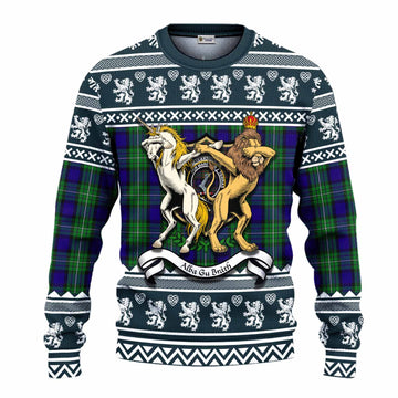 Alexander Clan Tartan Crest Christmas Ugly Sweater Coat of Arms Funny Style - Tartan Vibes Clothing