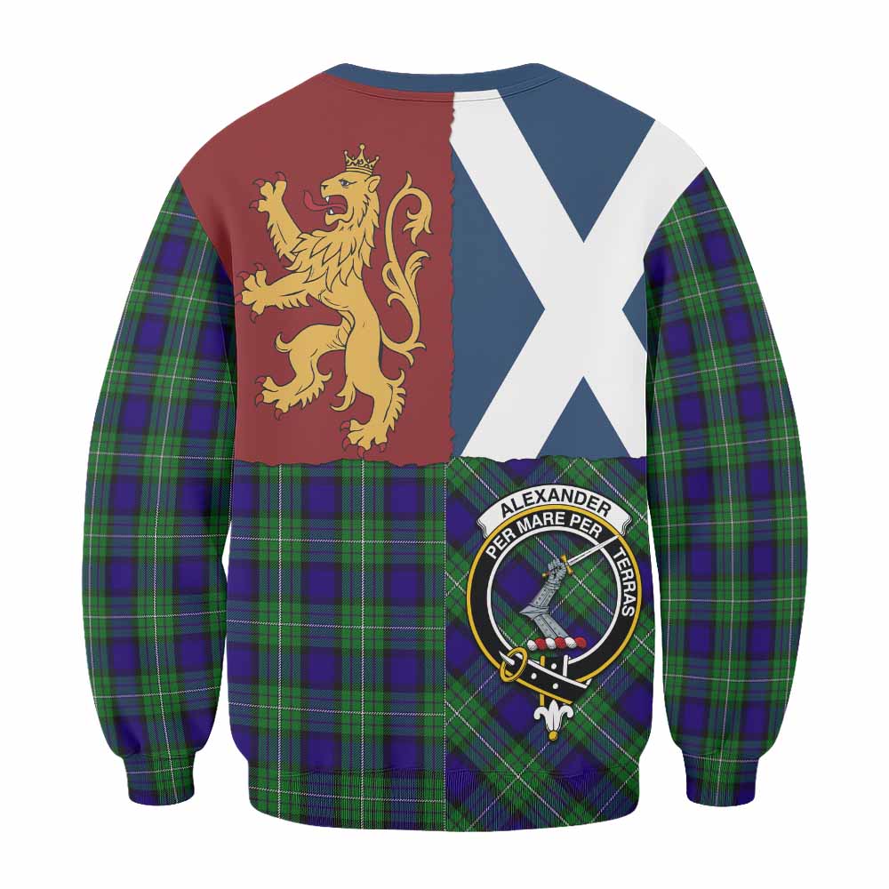 Alexander Crest Tartan Sweatshirt with Lion Rampant Saltire Style