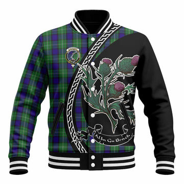 Alexander Family Crest Tartan Baseball Jacket Alba Thistle Inspired - Tartan Vibes Clothing
