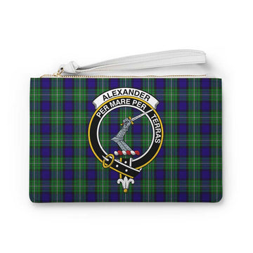 Tartan Vibes Clothing Alexander Family Crest Tartan Clutch Bag