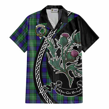 Alexander Family Crest Tartan Cotton Hawaiian Shirt Alba Thistle Inspired - Tartan Vibes Clothing