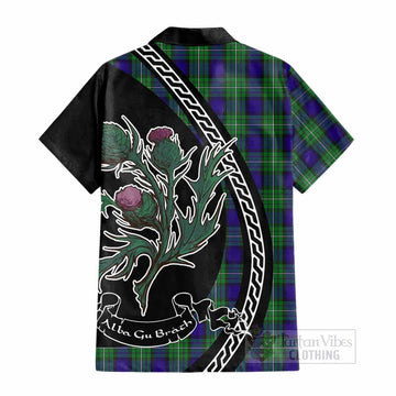 Alexander Family Crest Tartan Cotton Hawaiian Shirt Alba Thistle Inspired - Tartan Vibes Clothing