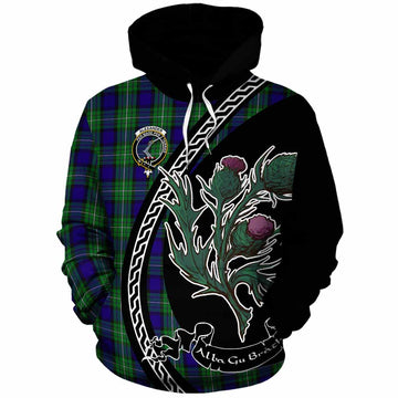 Alexander Family Crest Tartan Cotton Hoodie Alba Thistle Inspired - Tartan Vibes Clothing