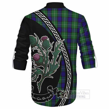 Alexander Family Crest Tartan Ghillie Shirt Alba Thistle Inspired - Tartan Vibes Clothing