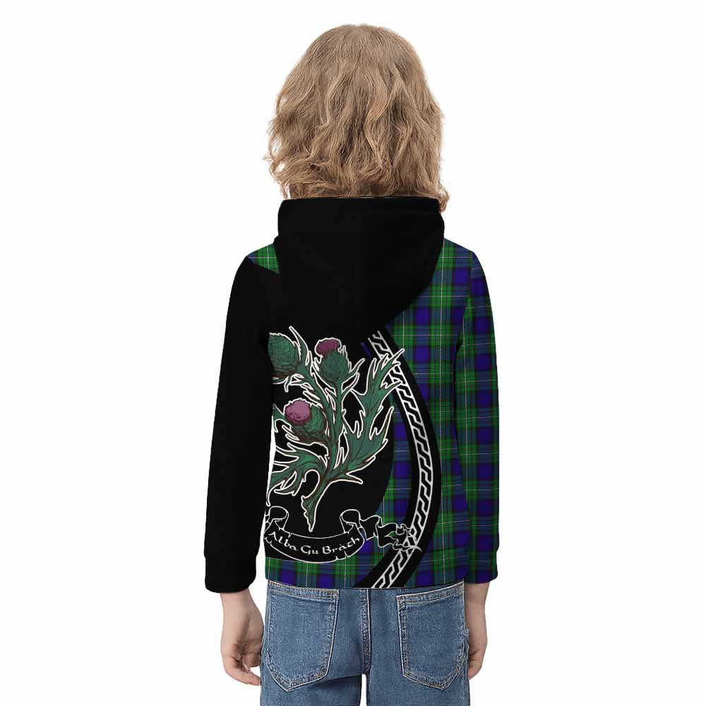 Alexander Family Crest Tartan Kid Hoodie Alba Thistle Inspired - Tartan Vibes Clothing