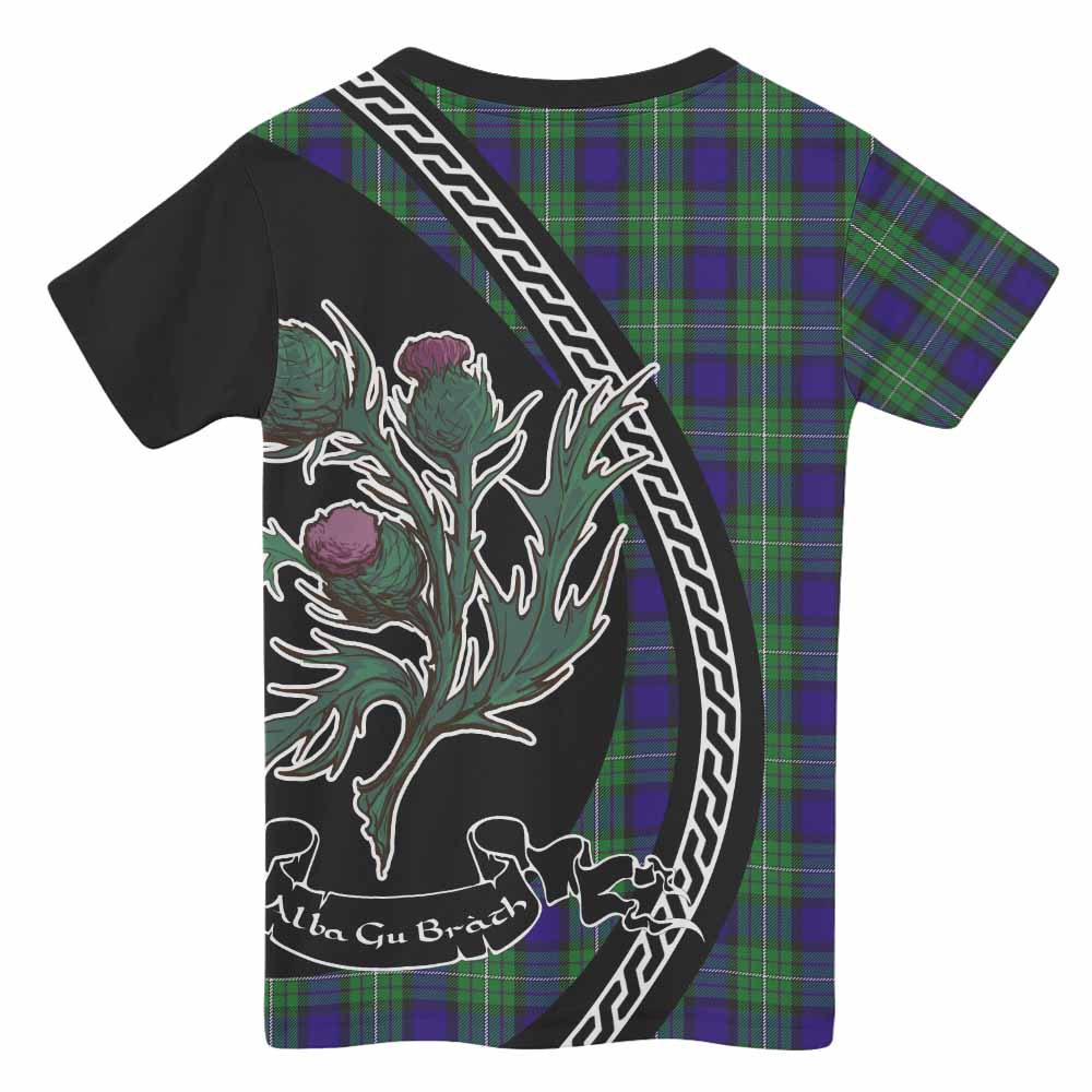 Alexander Family Crest Tartan Kid T-shirt Alba Thistle Inspired - Tartan Vibes Clothing