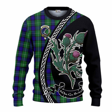 Alexander Family Crest Tartan Knitted Sweater Alba Thistle Inspired - Tartan Vibes Clothing