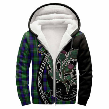 Alexander Family Crest Tartan Sherpa Hoodie Alba Thistle Inspired - Tartan Vibes Clothing
