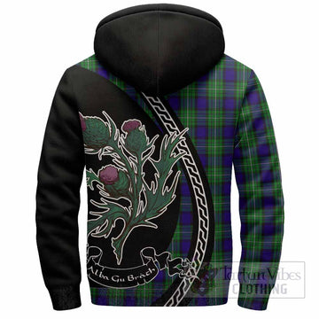 Alexander Family Crest Tartan Sherpa Hoodie Alba Thistle Inspired - Tartan Vibes Clothing