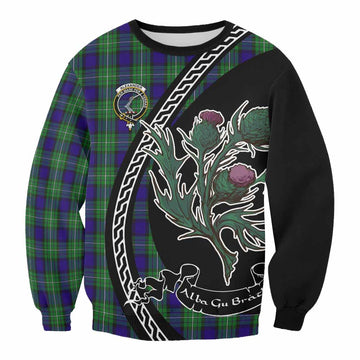 Alexander Family Crest Tartan Sweatshirt Alba Thistle Inspired - Tartan Vibes Clothing