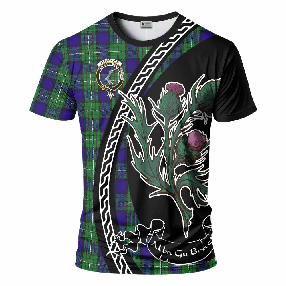 Alexander Family Crest Tartan T-Shirt Alba Thistle Inspired - Tartan Vibes Clothing
