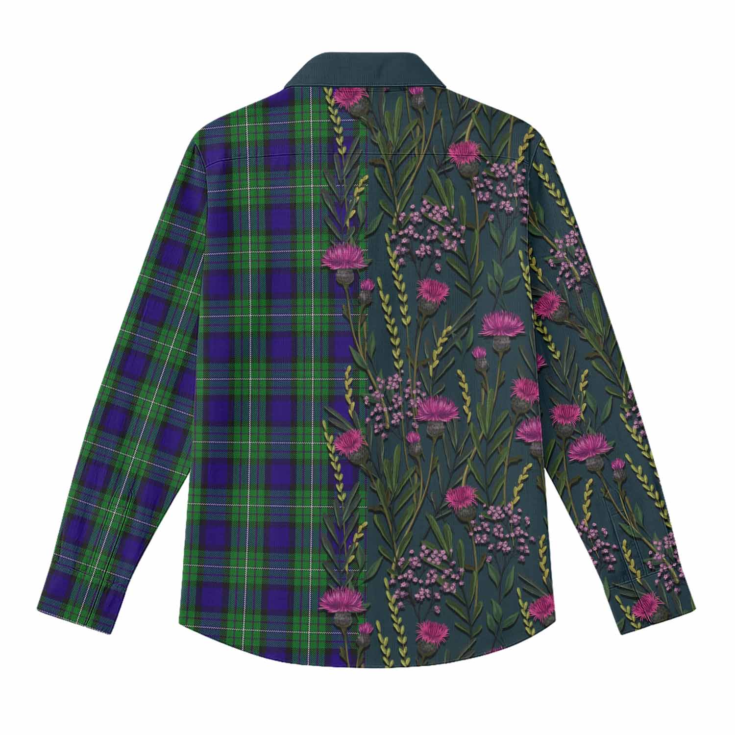 Alexander Family Crest Tartan Women Casual Shirt Scottish Thistle Flower Pattern Half Style - Tartan Vibes Clothing