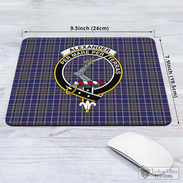 Alexander of Menstry Tartan Mouse Pad with Family Crest