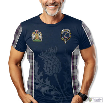 Alexander of Menstry Dress Tartan T-Shirt with Family Crest and Scottish Thistle Vibes Sport Style