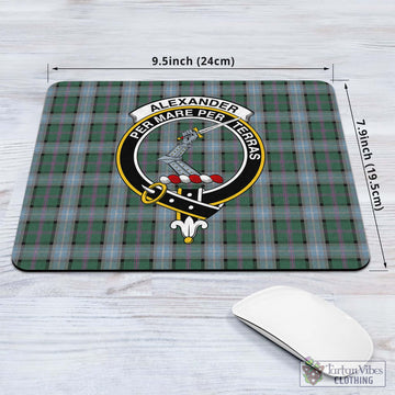 Alexander of Menstry Hunting Tartan Mouse Pad with Family Crest
