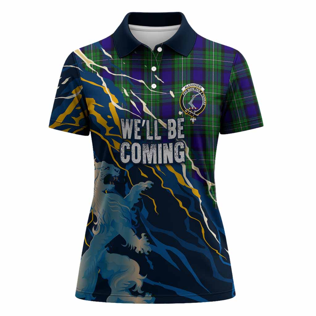 Alexander Scotland Tartan Women Polo Shirt WC2026 Football - We'll Be Coming