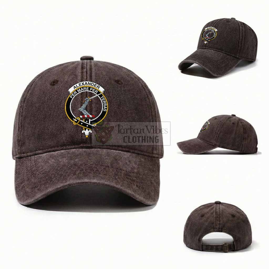 Alexander Scottish Clan Crest Washed Baseball Cap