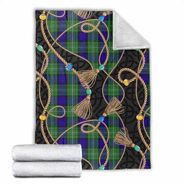 Alexander Scottish Tartan Twisted Ropes Stylized Blanket X-Large 59 x 79 inches 150 x 200 cm - Tartan Vibes Clothing