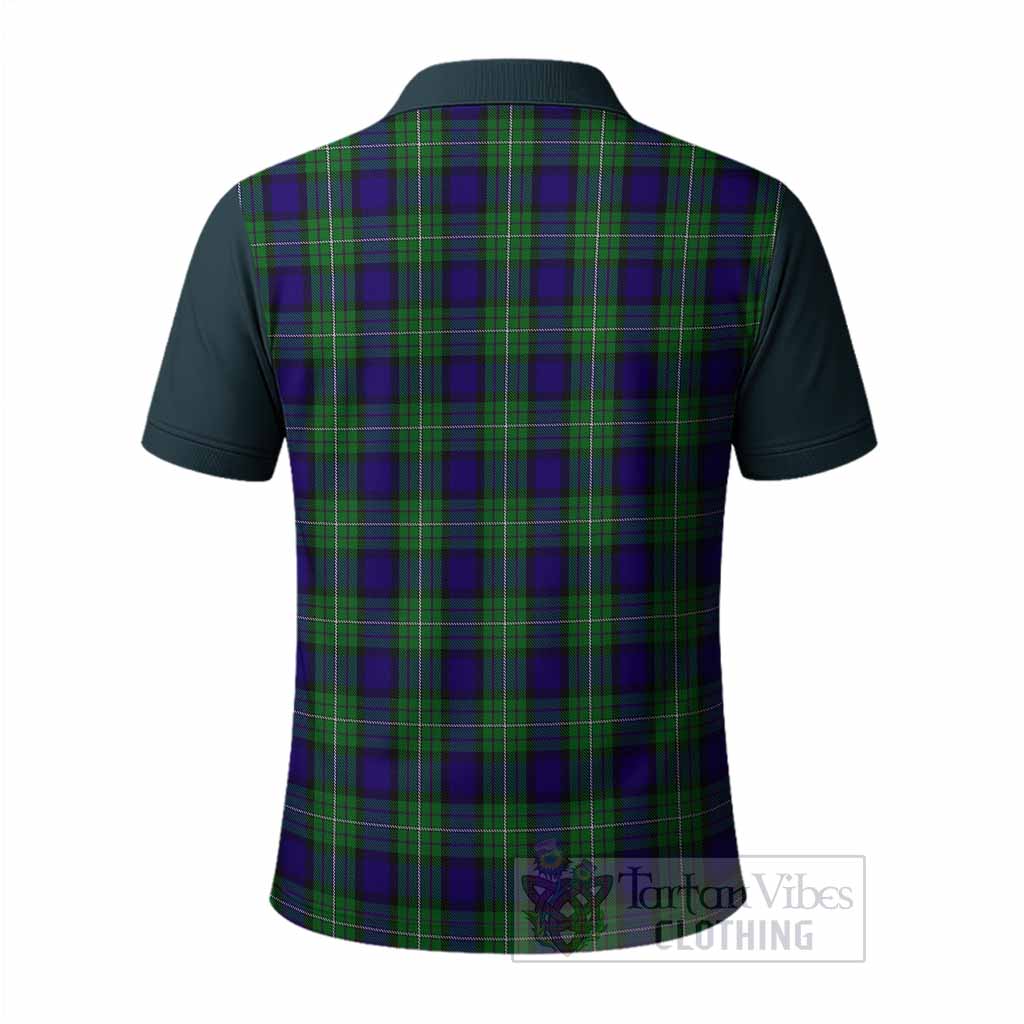 Alexander Tartan Accent Polo Shirt with Family Crest