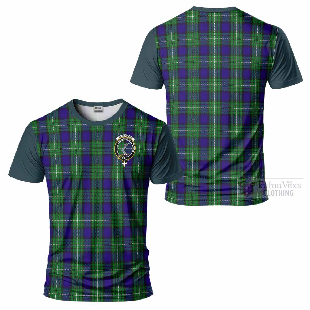 Alexander Tartan Accent T-Shirt with Family Crest