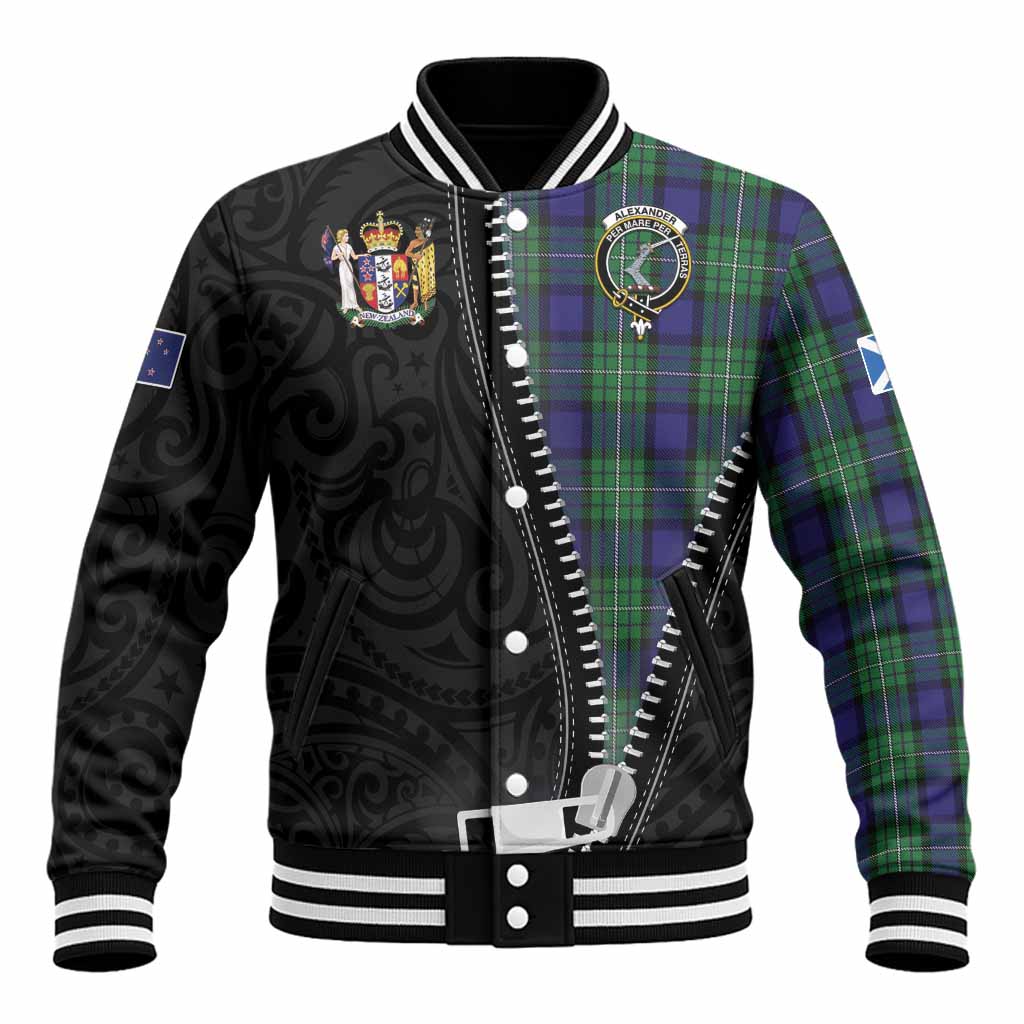 Alexander Tartan Baseball Jacket New Zealand Pattern Unique Zipper Stylized
