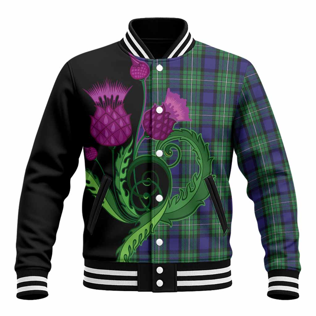 Alexander Tartan Baseball Jacket Traditional Scottish Thistle