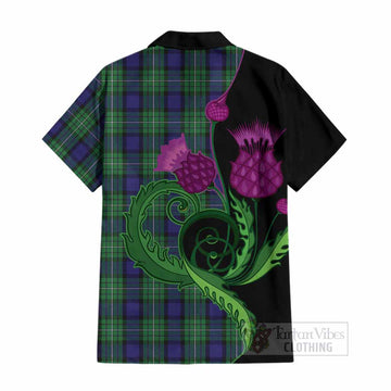 Alexander Tartan Cotton Hawaiian Shirt Traditional Scottish Thistle