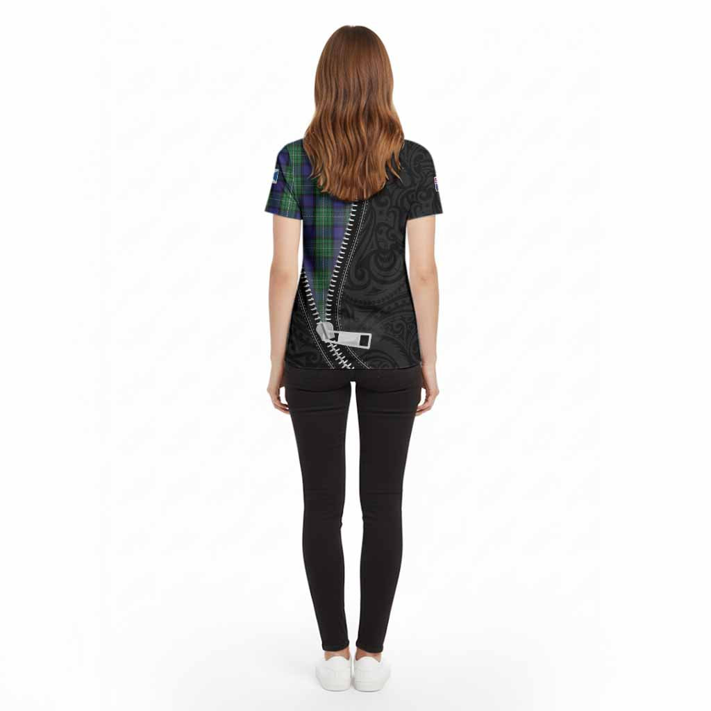 Alexander Tartan Cotton T-shirt New Zealand Pattern Unique Zipper Stylized