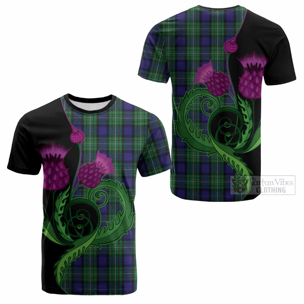 Alexander Tartan Cotton T-shirt Traditional Scottish Thistle