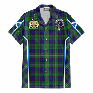 Alexander Tartan Crest Cotton Hawaiian Shirt Scotland Coat of Arm Flag Style - Tartan Vibes Clothing