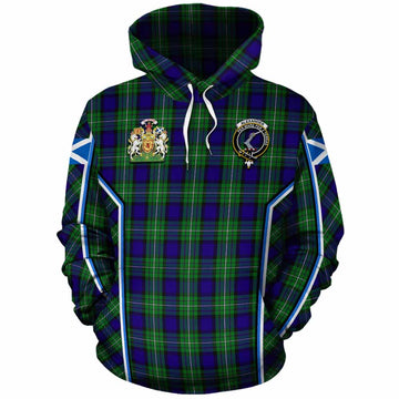 Alexander Tartan Crest Cotton Hoodie Scotland Coat of Arm Flag Style - Tartan Vibes Clothing