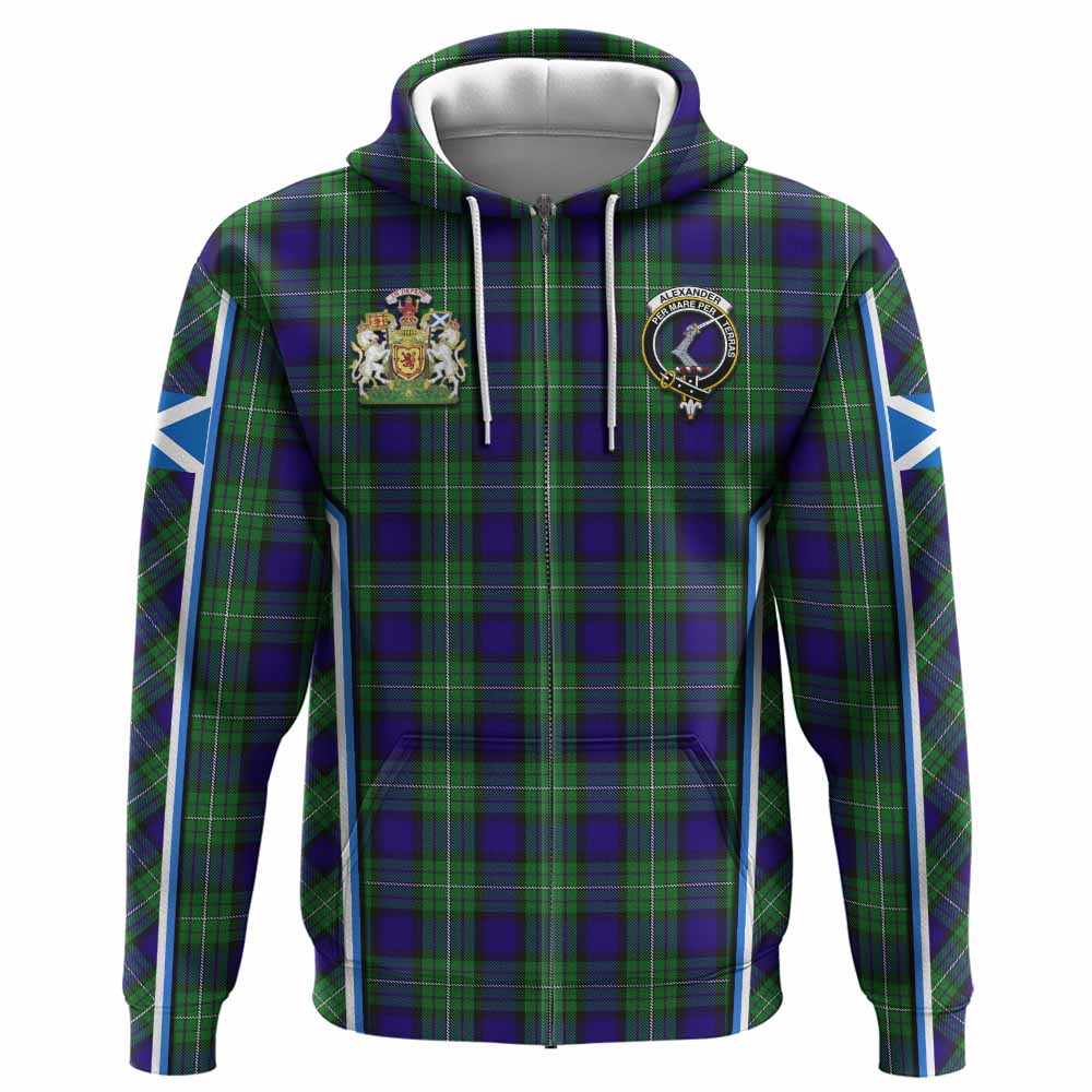Alexander Tartan Crest Hoodie Scotland Coat of Arm Flag Style - Tartan Vibes Clothing