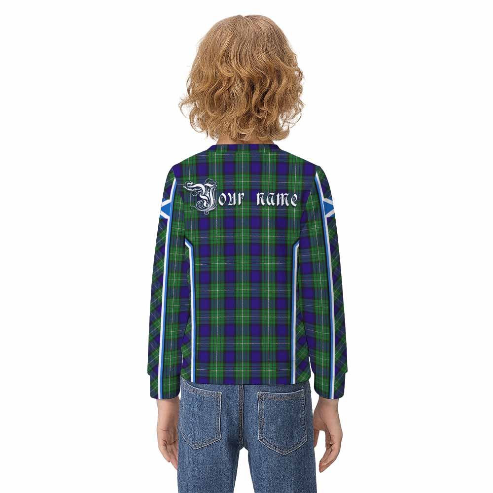 Alexander Tartan Crest Kid Knitted Sweatshirt Scotland Coat of Arm Flag Style - Tartan Vibes Clothing