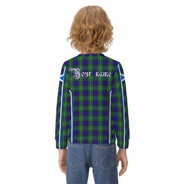 Alexander Tartan Crest Kid Knitted Sweatshirt Scotland Coat of Arm Flag Style - Tartan Vibes Clothing