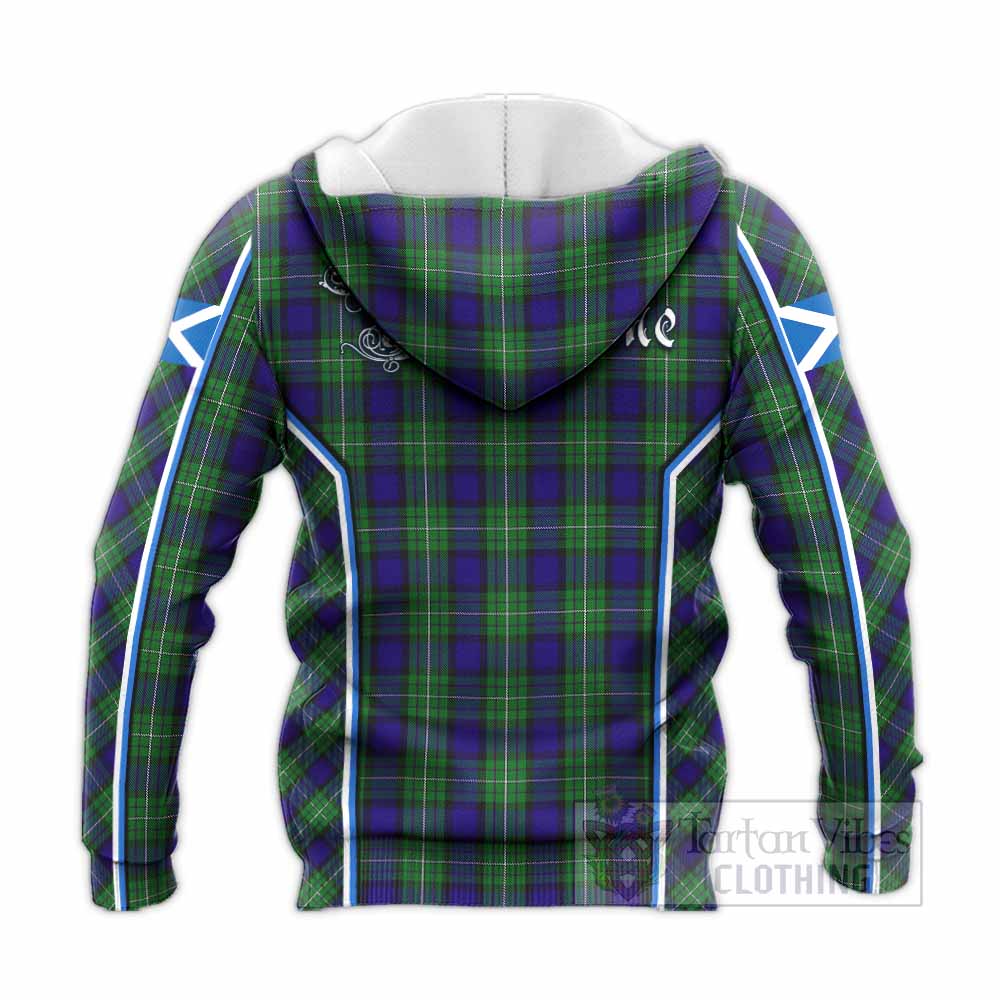 Alexander Tartan Crest Knitted Hoodie Scotland Coat of Arm Flag Style - Tartan Vibes Clothing