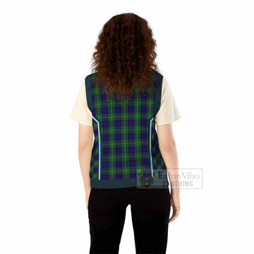 Alexander Tartan Crest Knitted V-Neck Vest Scotland Coat of Arm Flag Style - Tartan Vibes Clothing