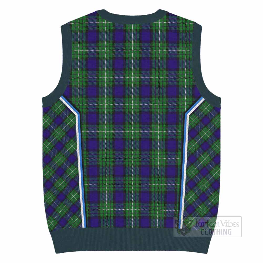 Alexander Tartan Crest Knitted V-Neck Vest Scotland Coat of Arm Flag Style - Tartan Vibes Clothing