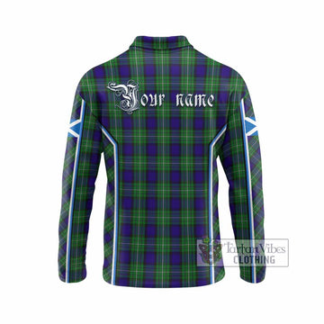 Alexander Tartan Crest Long Sleeve Polo Shirt Scotland Coat of Arm Flag Style - Tartan Vibes Clothing