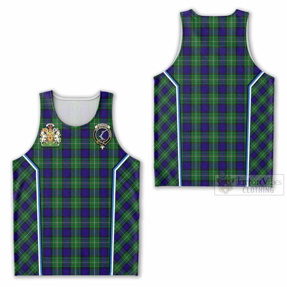Alexander Tartan Crest Men Tank Top Scotland Coat of Arm Flag Style - Tartan Vibes Clothing