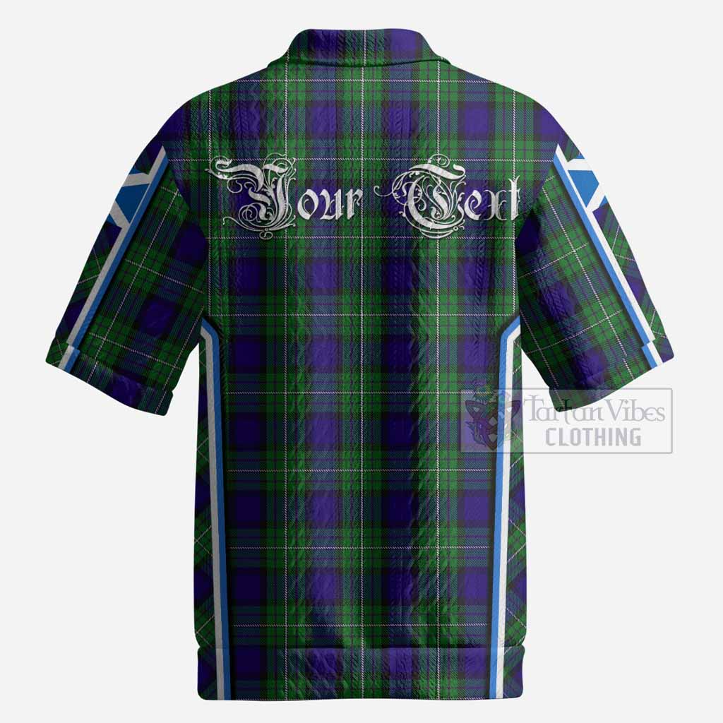 Alexander Tartan Crest Men’s Polo Sweater Top Scotland Coat of Arm Flag Style
