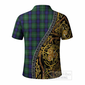 Alexander Tartan Crest Polo Shirt Celtic Knot and Triple Trickle Spiral Symbols