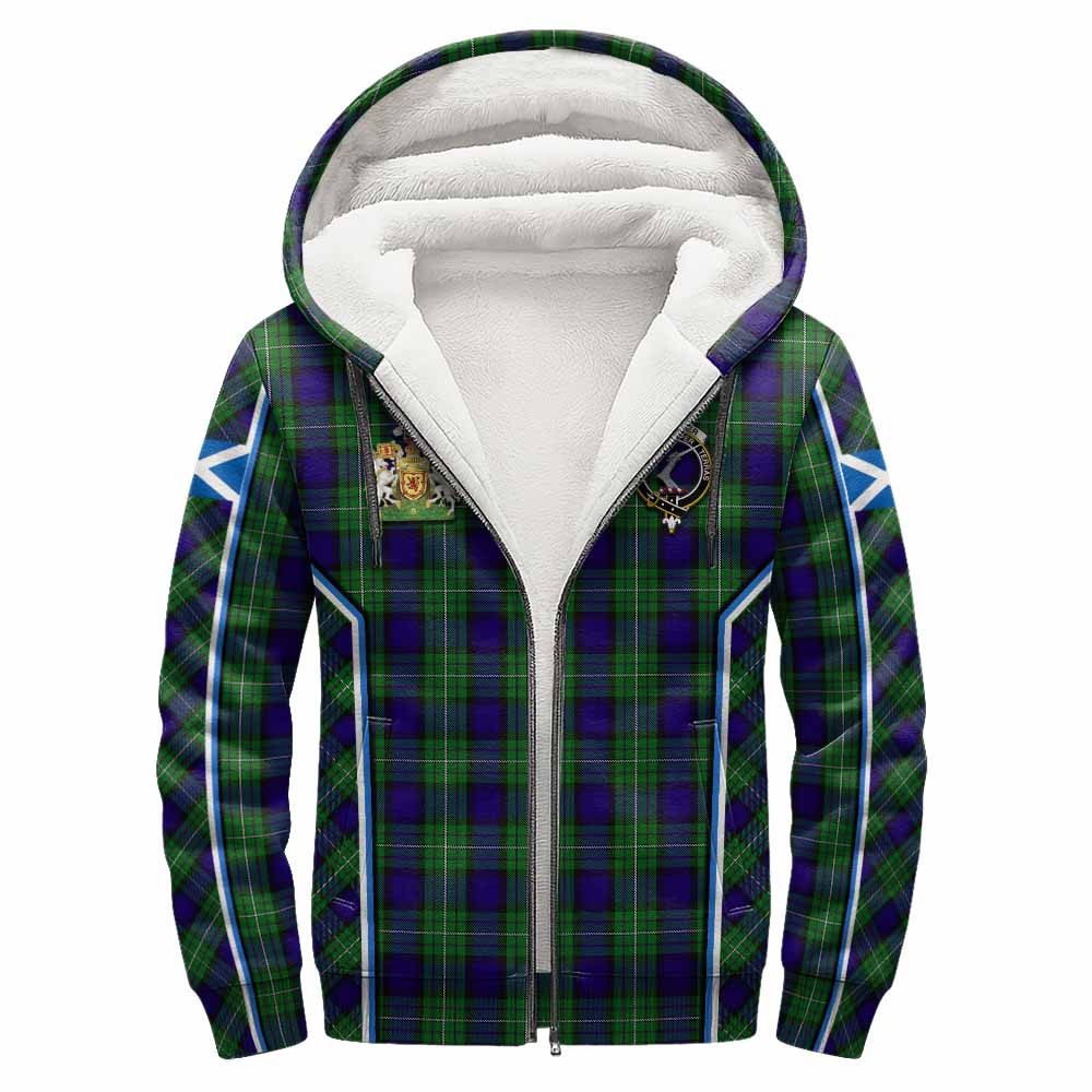 Alexander Tartan Crest Sherpa Hoodie Scotland Coat of Arm Flag Style - Tartan Vibes Clothing