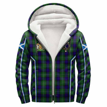 Alexander Tartan Crest Sherpa Hoodie Scotland Coat of Arm Flag Style - Tartan Vibes Clothing