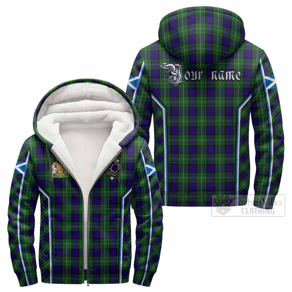 Alexander Tartan Crest Sherpa Hoodie Scotland Coat of Arm Flag Style - Tartan Vibes Clothing