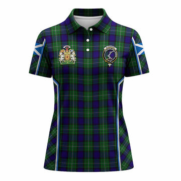 Alexander Tartan Crest Women's Polo Shirt Scotland Coat of Arm Flag Style - Tartan Vibes Clothing