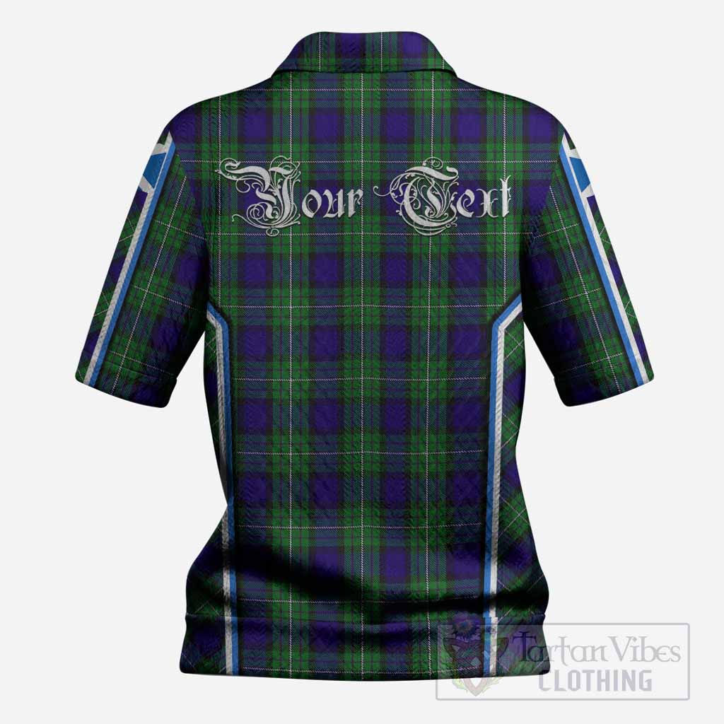 Alexander Tartan Crest Women’s Polo Sweater Top Scotland Coat of Arm Flag Style