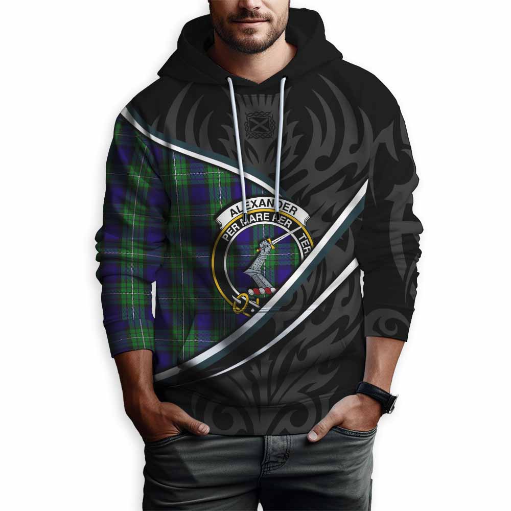 Alexander Tartan Family Crest Hoodie Celtic Scottish Thistle Floral - Tartan Vibes Clothing